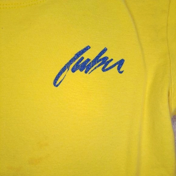 FUBU Y2K Yellow Short Sleeved Logo Tee Size XL - Picture 3 of 6
